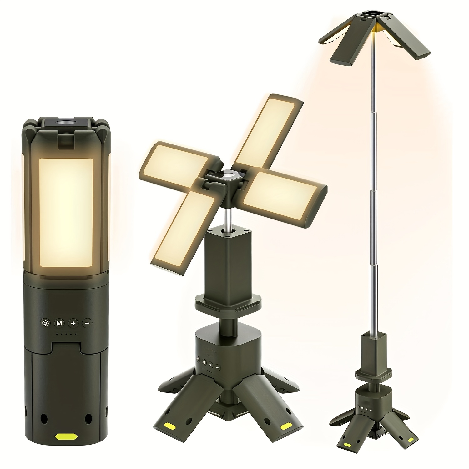 Outdoor Lighting No Wiring - Camping Lantern, 14000mAh Rechargeable Camping Lights