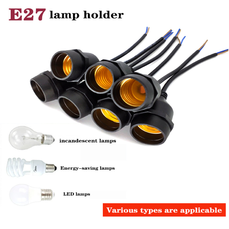 Outdoor Lighting Socket - IP67 outdoor waterproof lamp holder e27