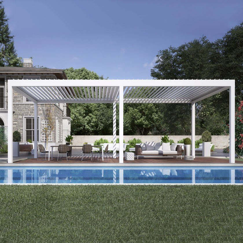 Outdoor Lighting Gazebo - Anodized Swimming Pool Aluminum Alloy Pavilion