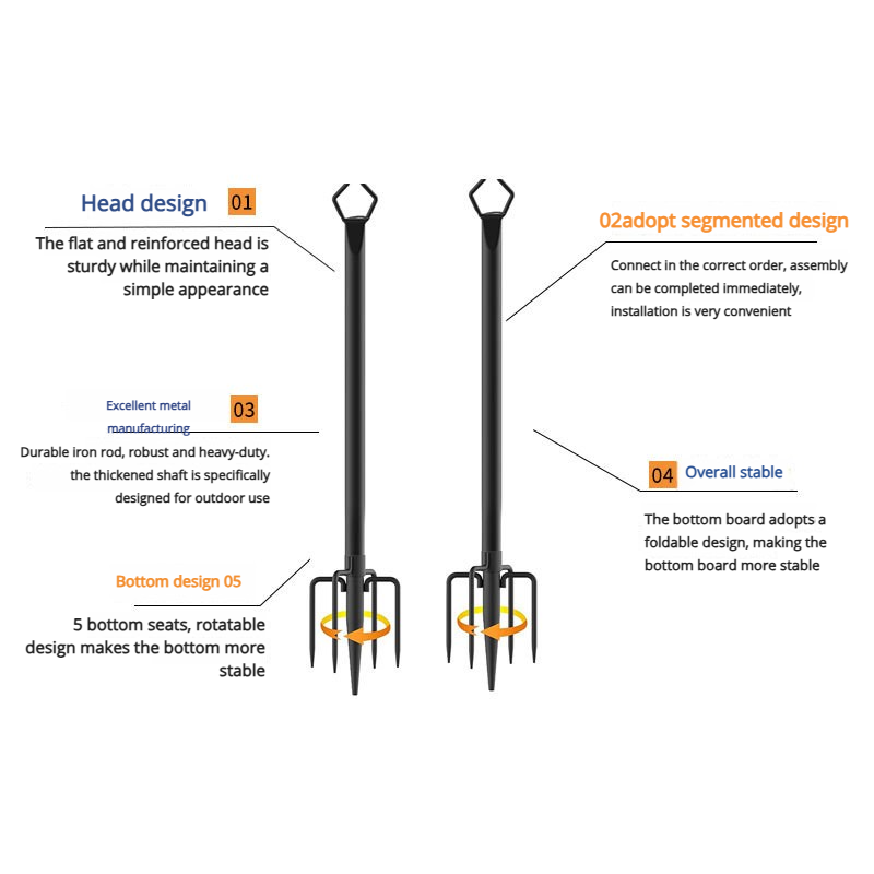 Outdoor Lighting Pole - Outdoor Camping Tent Lamp Post with