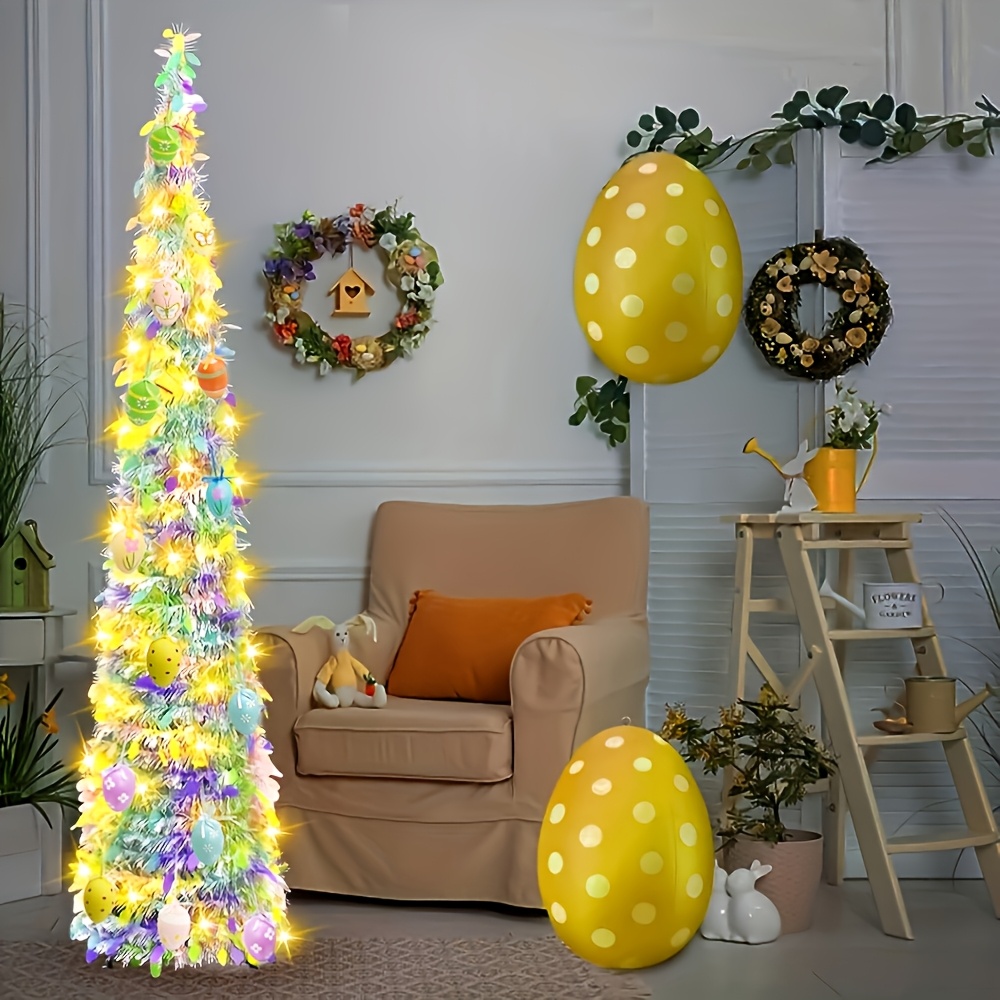 Outdoor Lighting No Wiring - The Easter Artificial Christmas Tree Is