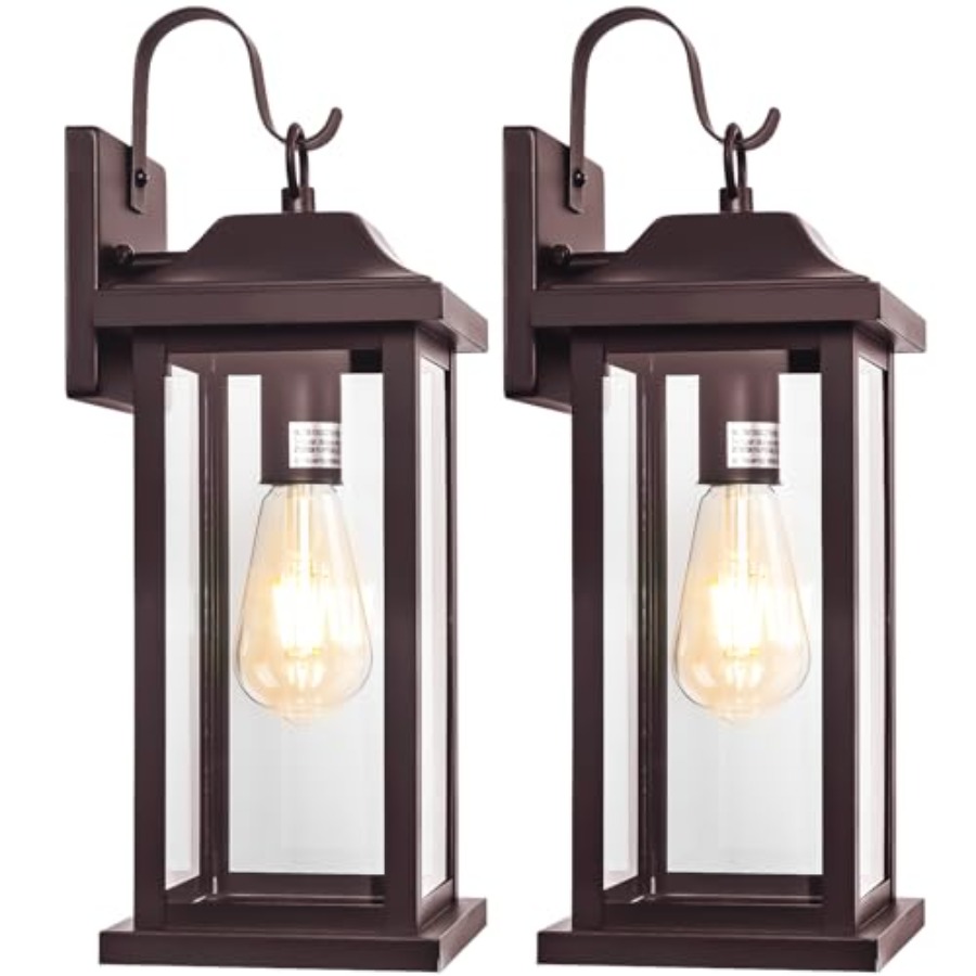 Outdoor Lighting Bronze - 2-Pack 17 Inch Large Bronze Outdoor