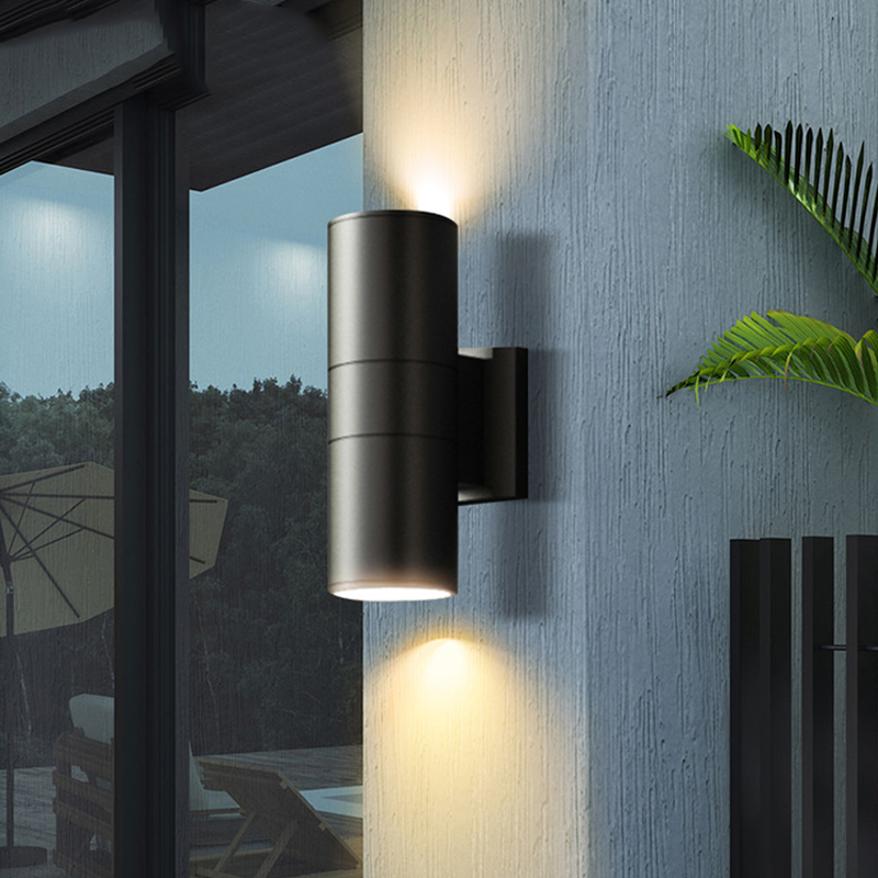 Outdoor Lighting Bronze - black gray up down outdoor wall