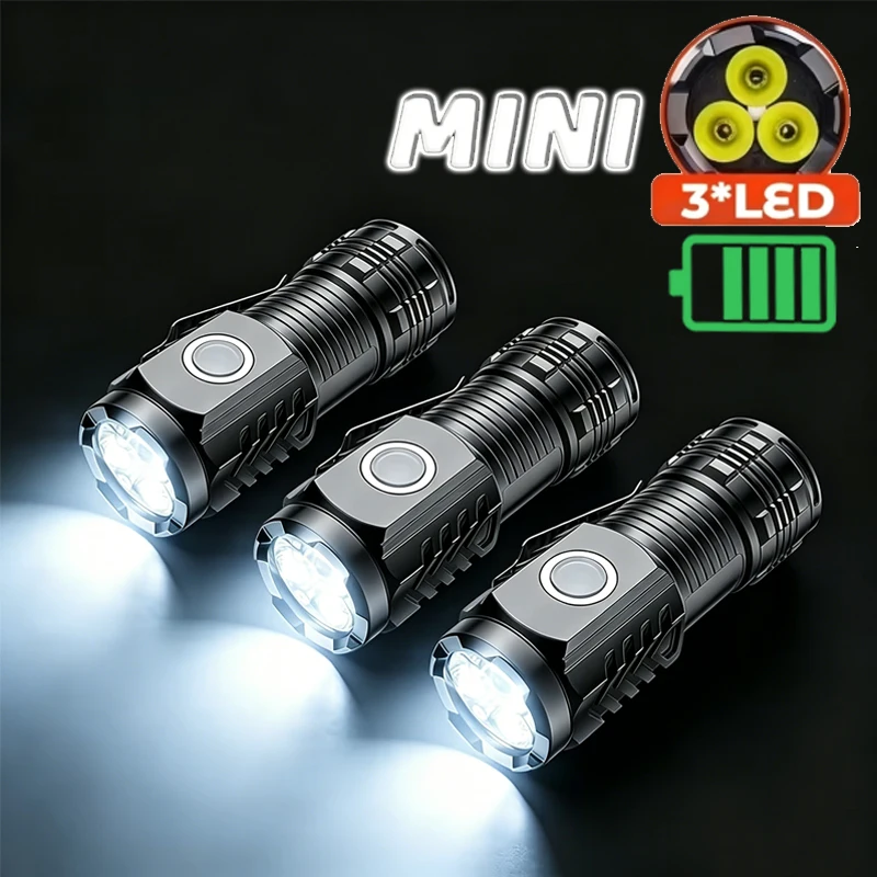 Outdoor Lighting B&Q - Portable Mini 3 LED Handheld Flashlight