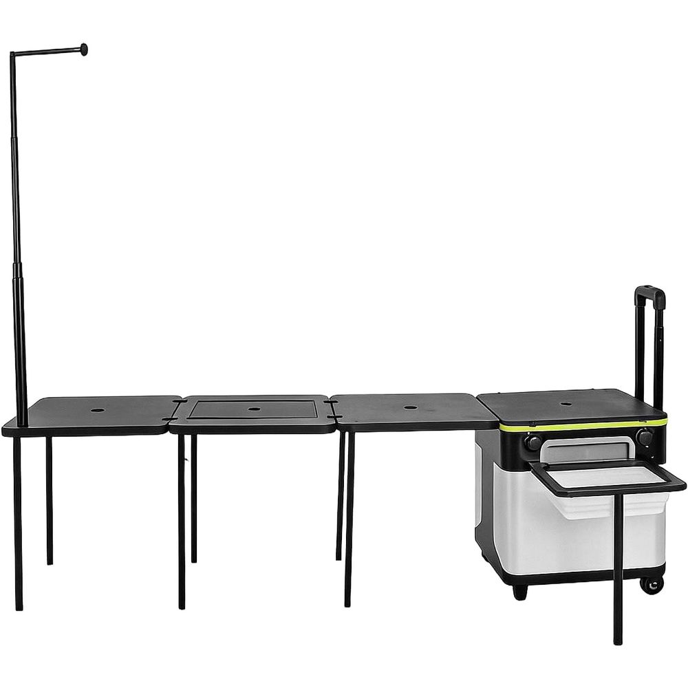 Outdoor Lighting Pole - Portable Camping Kitchen Station with Wheels,