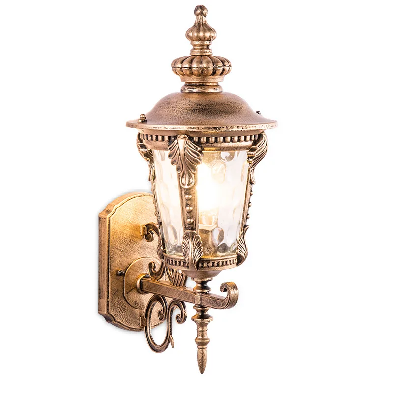 Outdoor Lighting Bronze - Retro Outdoor Wall Lamp European Villa