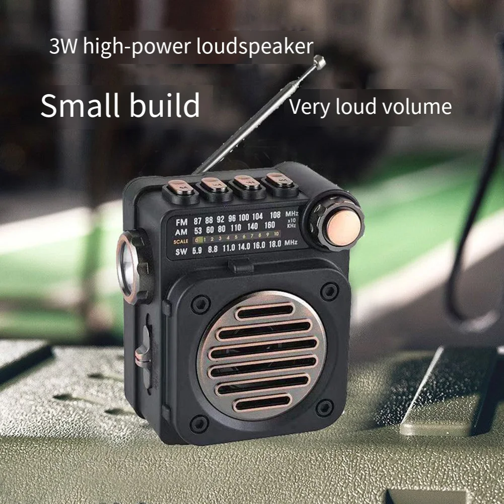 Outdoor Lighting Socket - Mini Radio Multi Band FM/AM/SW Multifunctional