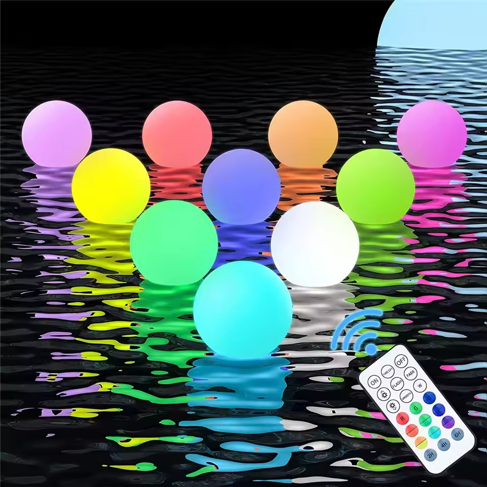 Outdoor Lighting Gazebo - 1-5PCS Floating Pool Lights with 16