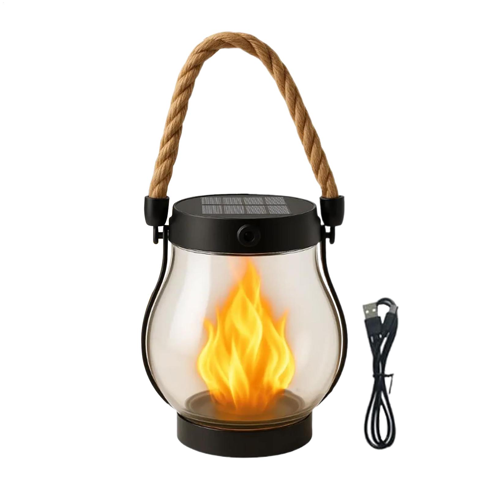 Fire Torch Solar - Waterproof Flickering Flame Design With USB