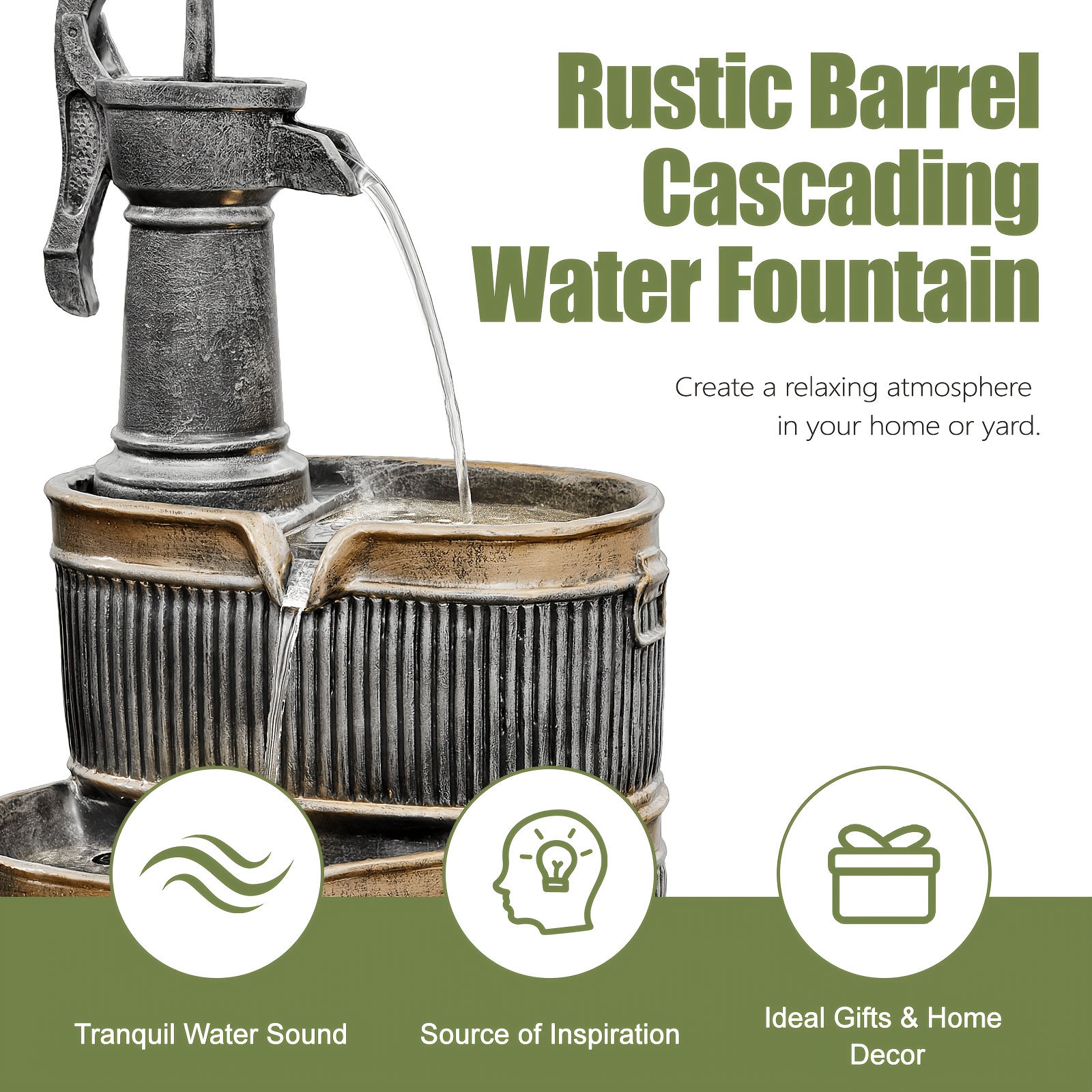 Outdoor Rustic 2-Tier Barrel W - Outdoor Lighting Bronze incelemesi ve fiyatı