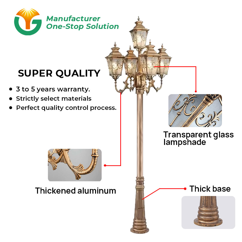Customize Outdoor 5 Head Class - Outdoor Lighting Pole incelemesi ve fiyatı