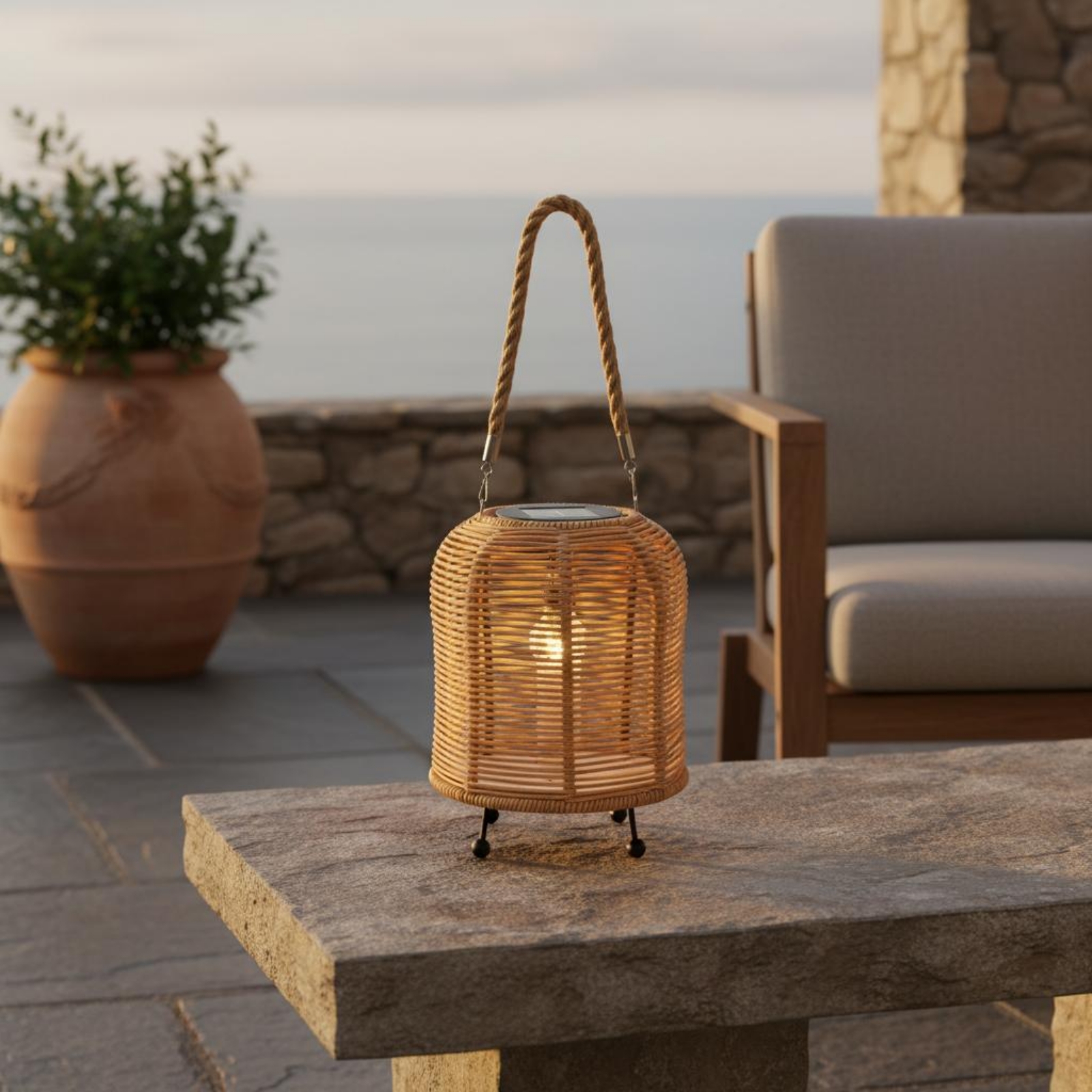 Handwoven Solar Lantern Braide - Outdoor Lighting And Decor incelemesi ve fiyatı