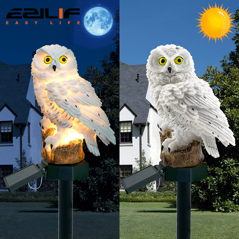 Solar light owl animal sculptu - Outdoor Lighting Gazebo incelemesi ve fiyatı