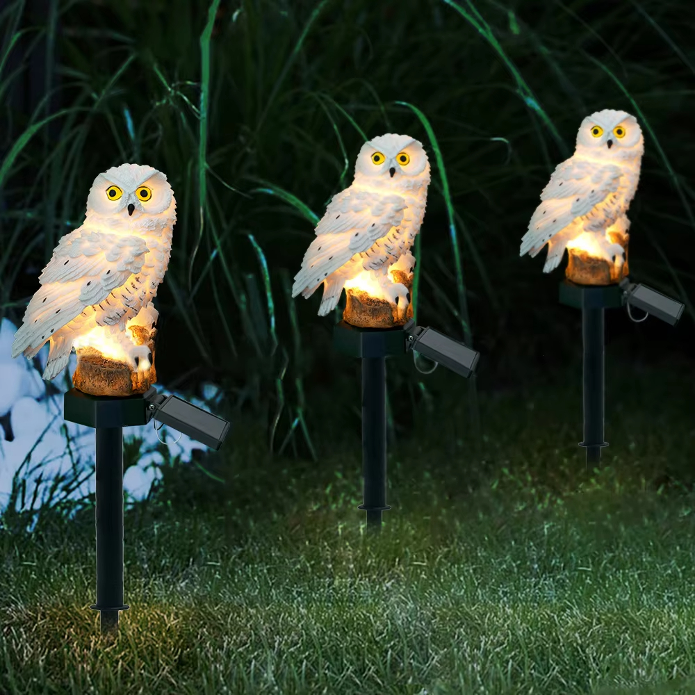 Solar light owl animal sculptu - Outdoor Lighting Gazebo incelemesi ve fiyatı
