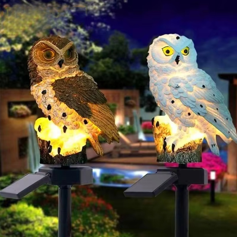 Solar light owl animal sculptu - Outdoor Lighting Gazebo incelemesi ve fiyatı