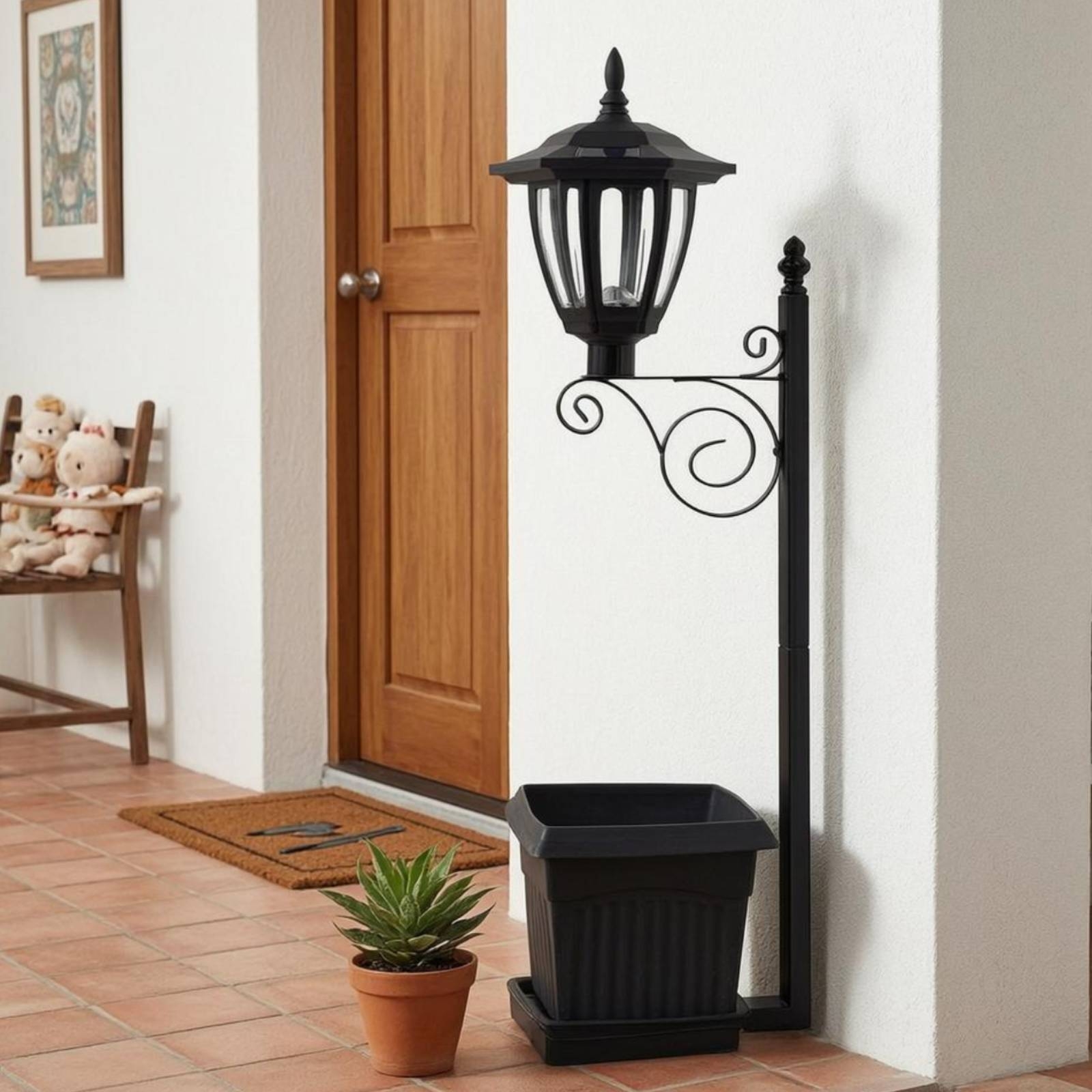 Solar Flower Pot Light Wrought - Outdoor Lighting And Decor incelemesi ve fiyatı