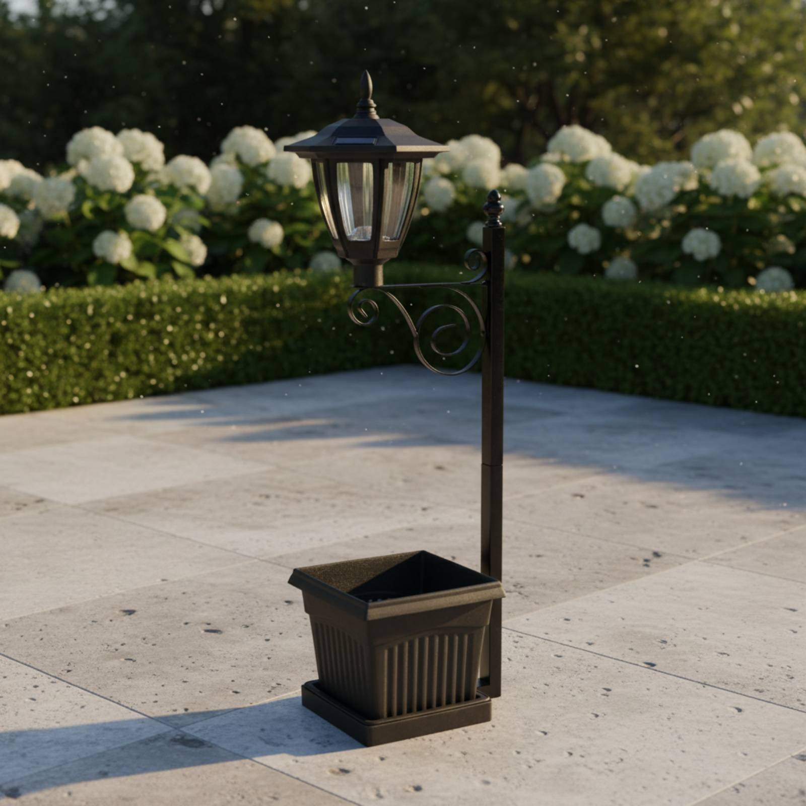 Solar Flower Pot Light Wrought - Outdoor Lighting And Decor incelemesi ve fiyatı