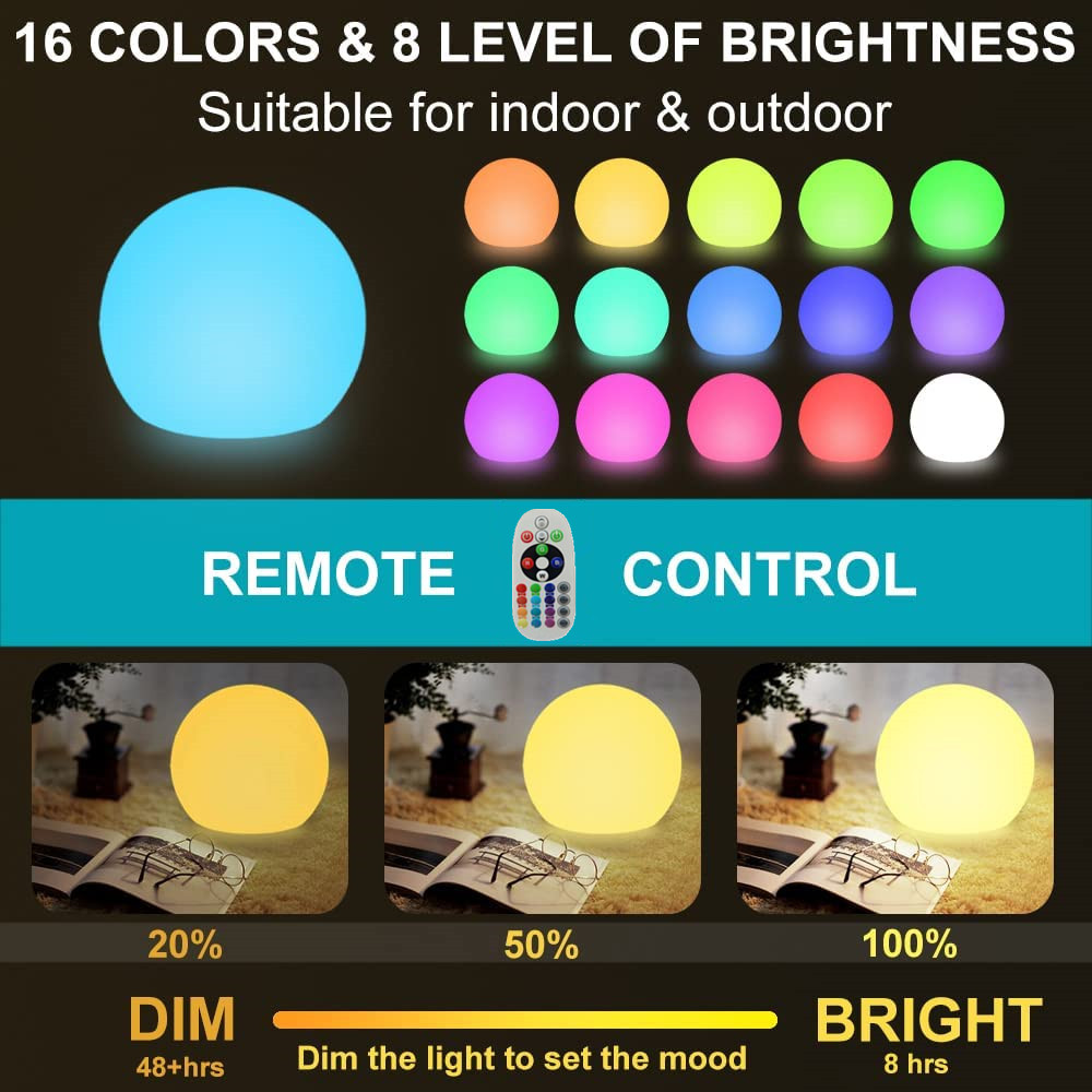 Rechargeable LED Glowing Ball  - Outdoor Lighting Gazebo incelemesi ve fiyatı