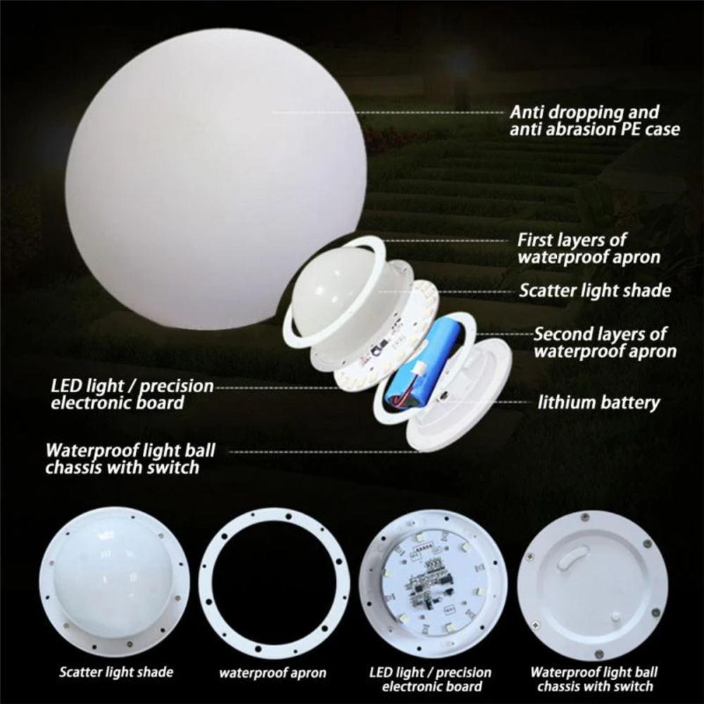Rechargeable LED Glowing Ball  - Outdoor Lighting Gazebo incelemesi ve fiyatı