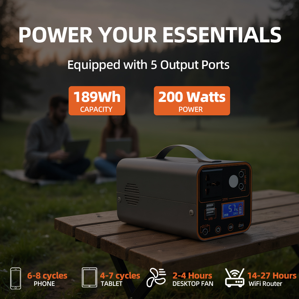 200W Portable Power Station 22 - Outdoor Lighting Socket incelemesi ve fiyatı