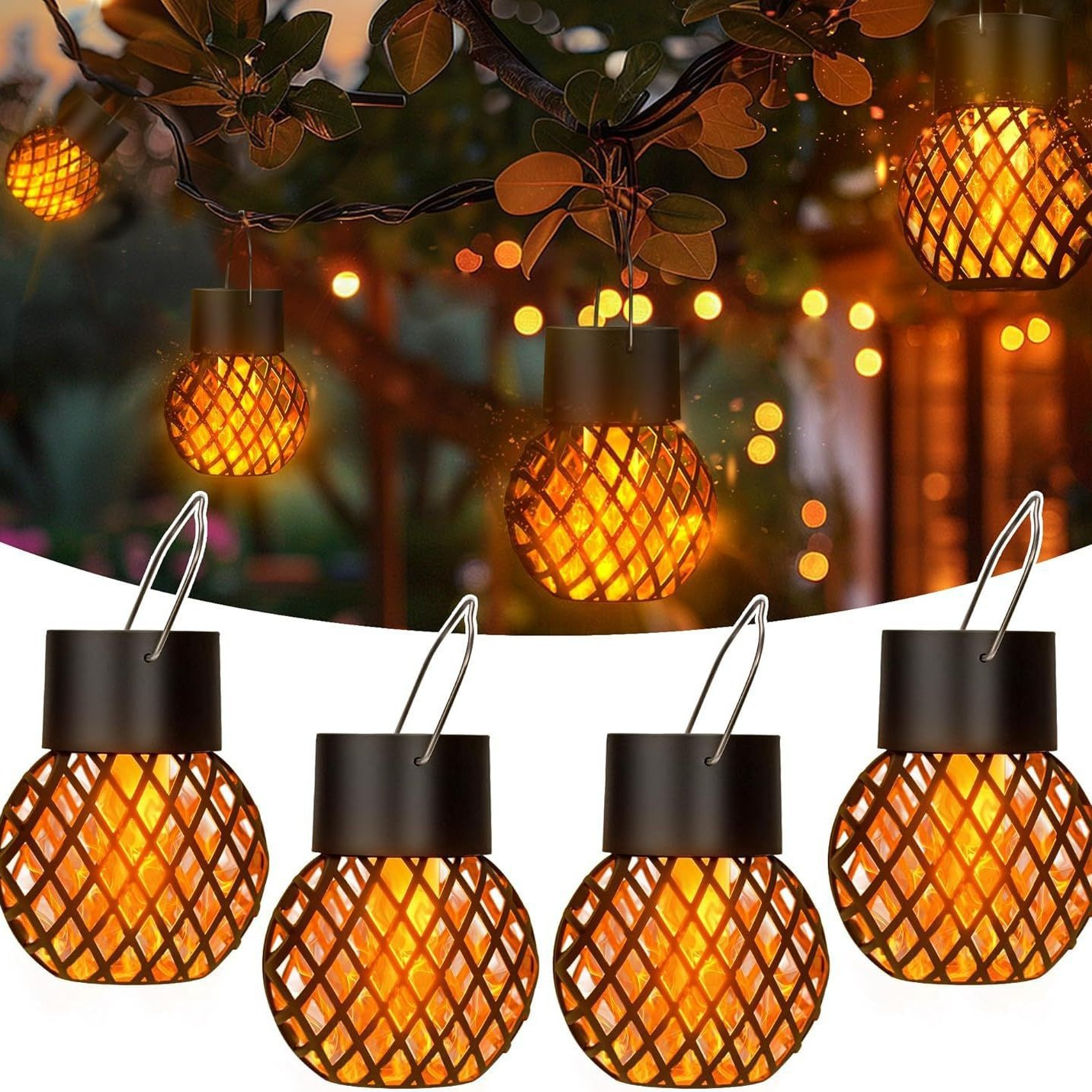 2/4/8pcs Outdoor Solar Lights  - Fire Torch Solar incelemesi ve fiyatı