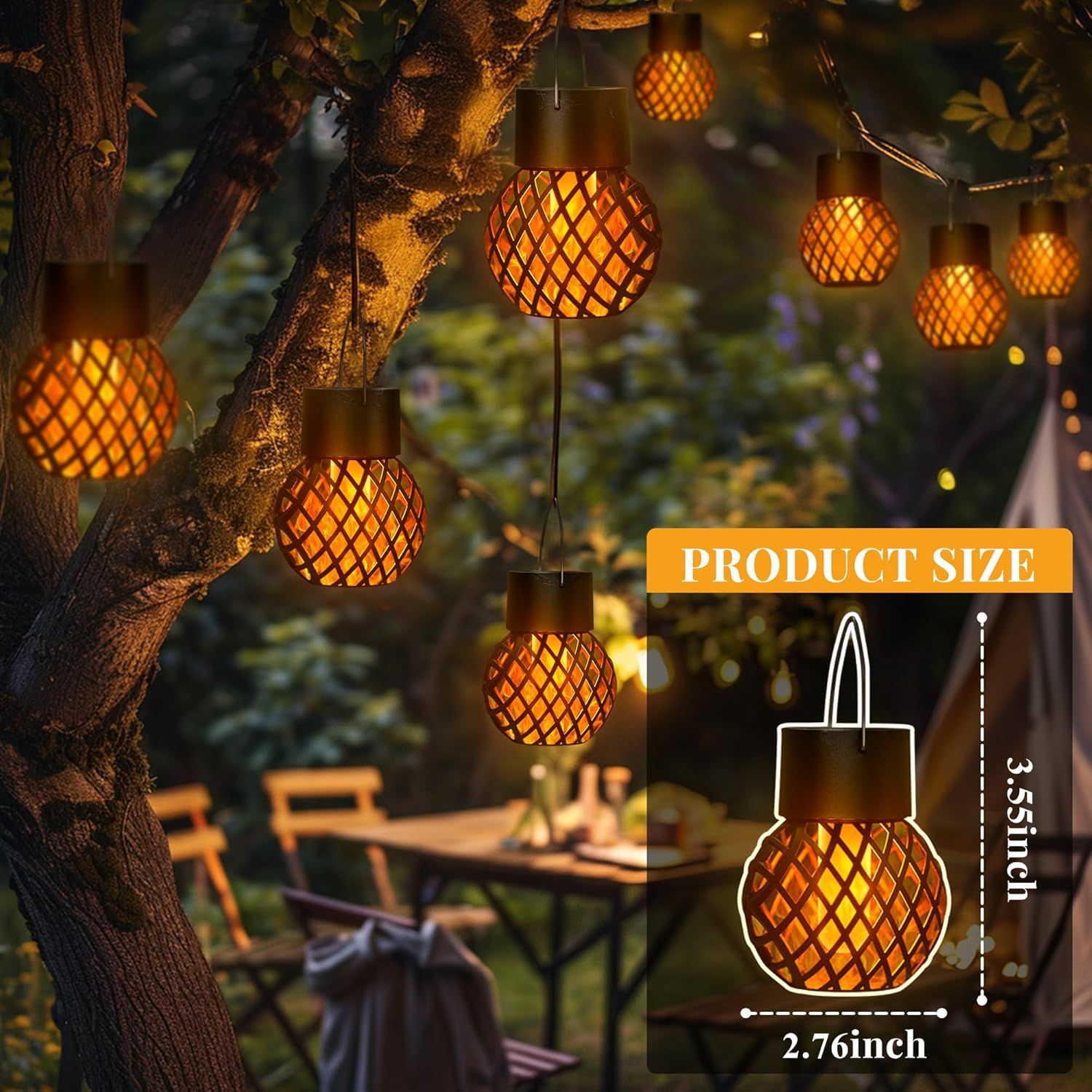 2/4/8pcs Outdoor Solar Lights  - Fire Torch Solar incelemesi ve fiyatı