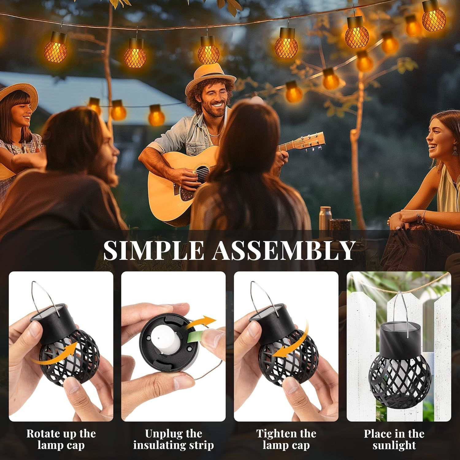 2/4/8pcs Outdoor Solar Lights  - Fire Torch Solar incelemesi ve fiyatı