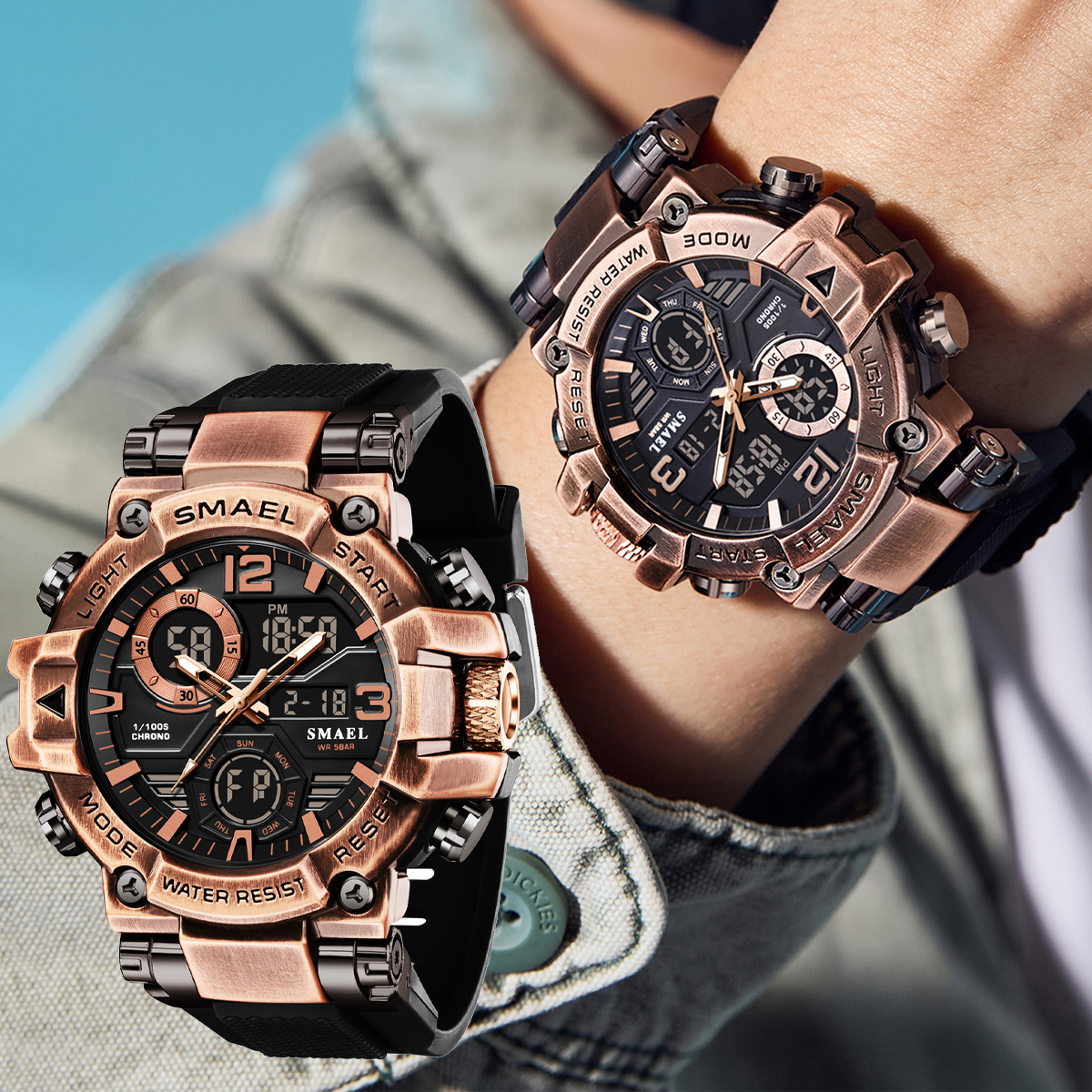 SMAEL Outdoor Men Watch Bronze - Outdoor Lighting Bronze incelemesi ve fiyatı