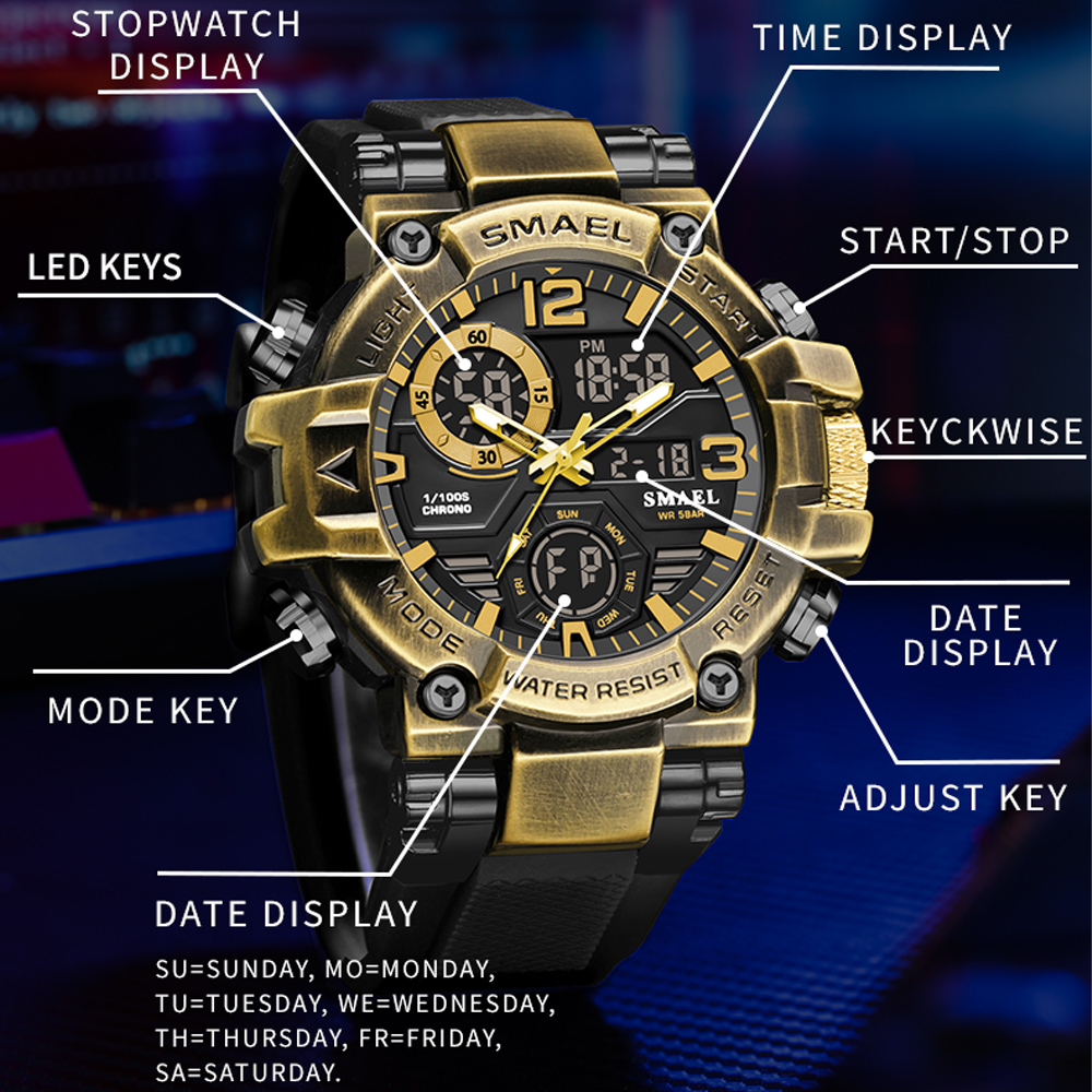 SMAEL Outdoor Men Watch Bronze - Outdoor Lighting Bronze incelemesi ve fiyatı