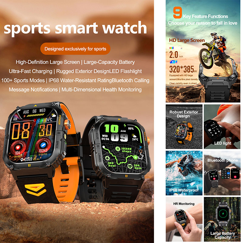 Military Smartwatch Outdoor Sp - Outdoor Lighting Ip Rating incelemesi ve fiyatı