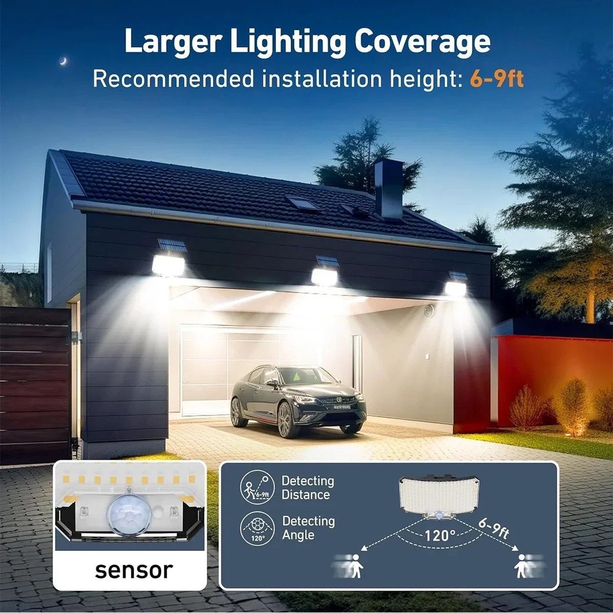 234LED Solar Outdoor Lights Mo - Outdoor Lighting With Motion Sensor incelemesi ve fiyatı
