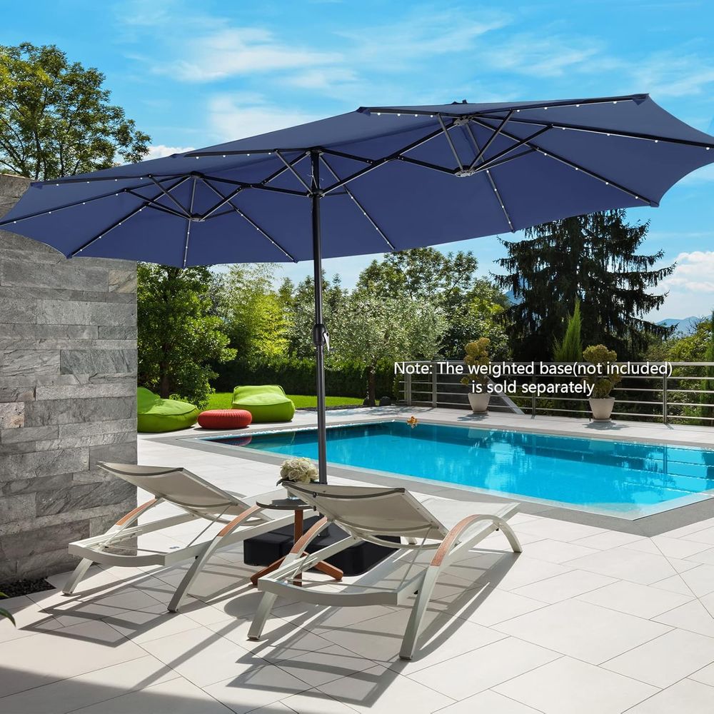 15 t r Patio Umbrella, Double- - Outdoor Lighting Patio incelemesi ve fiyatı