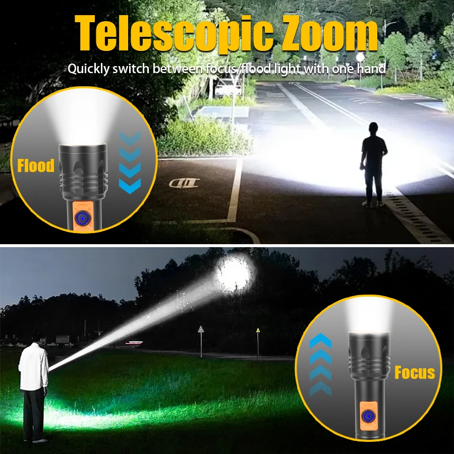 High Power LED Flashlight USB  - Outdoor Lighting Lowes incelemesi ve fiyatı