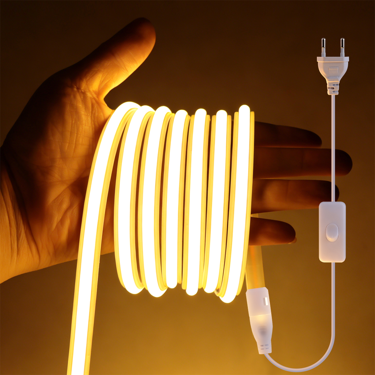 220V COB Led Strip High Densit - Outdoor Lighting Socket incelemesi ve fiyatı