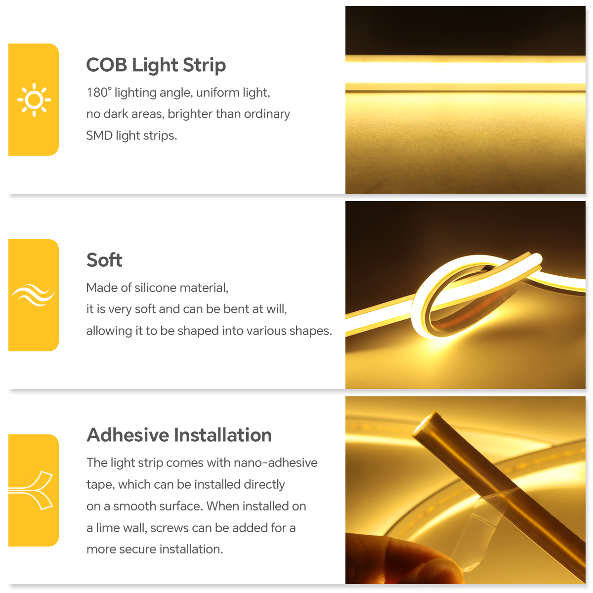 220V COB Led Strip High Densit - Outdoor Lighting Socket incelemesi ve fiyatı