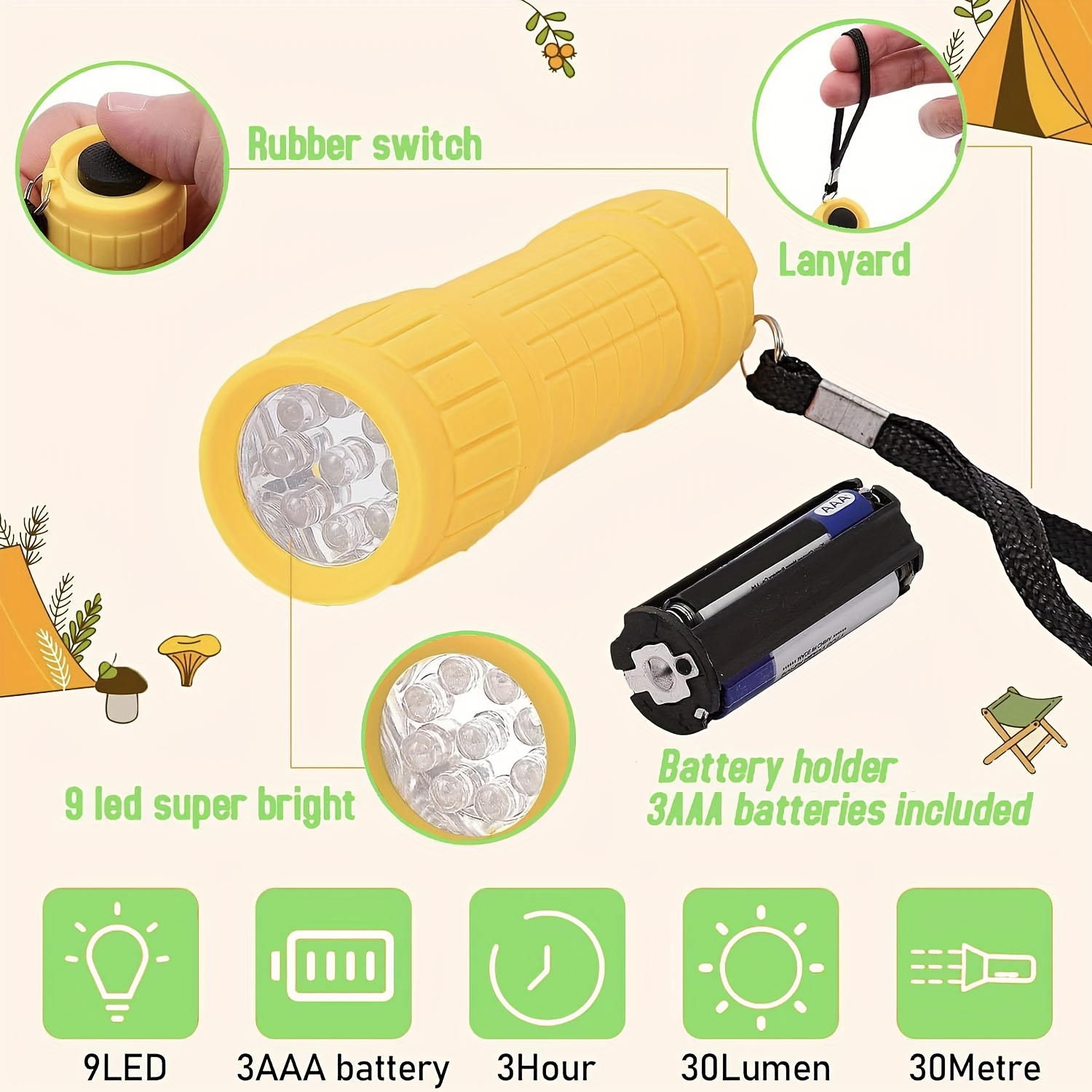 Mini Portable Flashlight Nine  - Outdoor Lighting Bollards incelemesi ve fiyatı