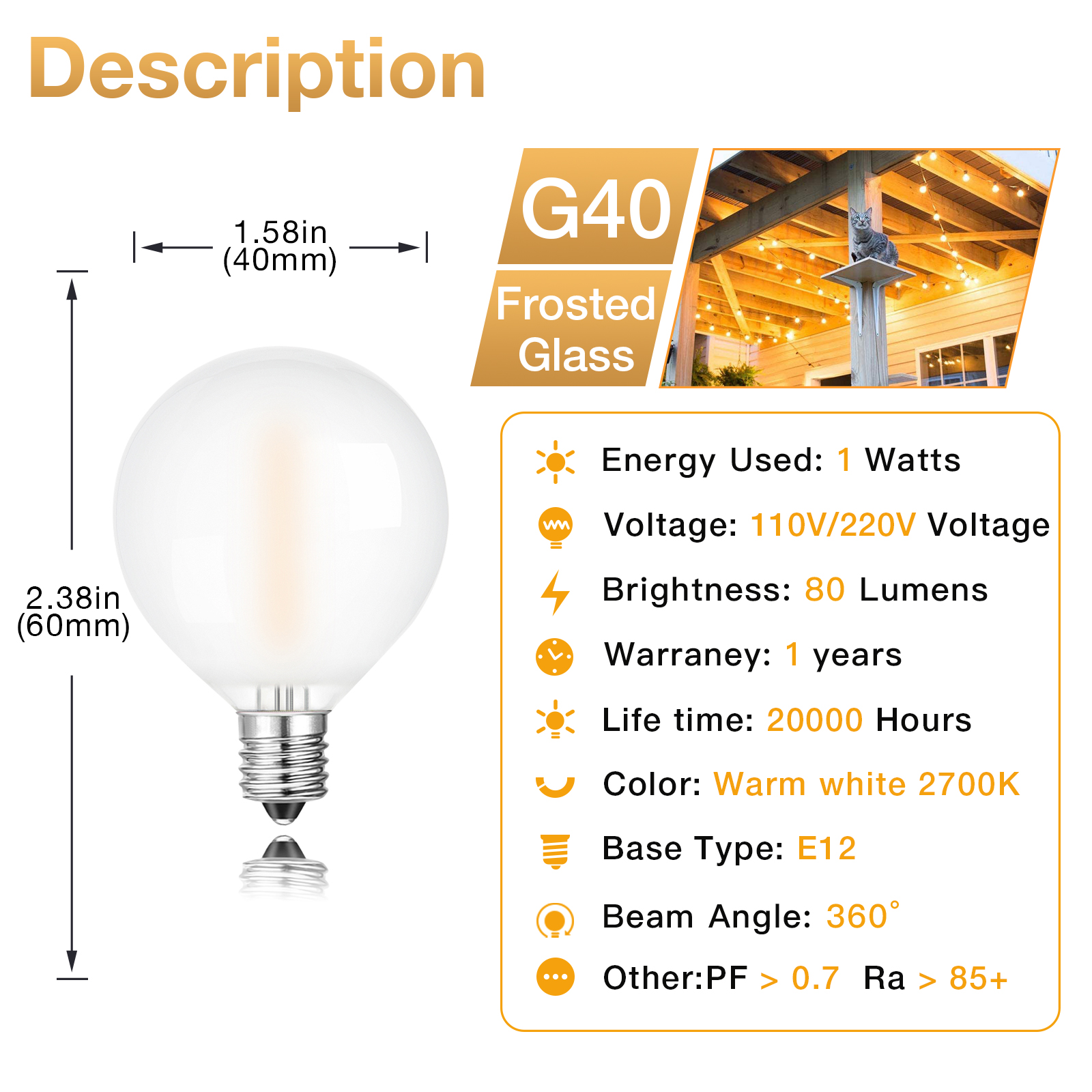Frosted White G40 Outdoor Stri - Outdoor Lighting Socket incelemesi ve fiyatı