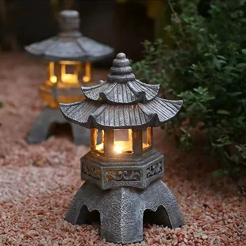 Garden Solar LED Pagoda Lanter - Outdoor Lighting Bronze incelemesi ve fiyatı