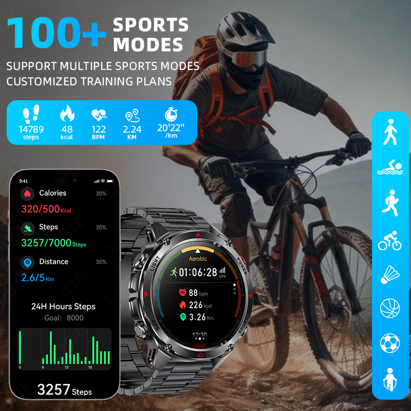 LIGE New Professional GPS Spor - Outdoor Lighting Ip Rating incelemesi ve fiyatı