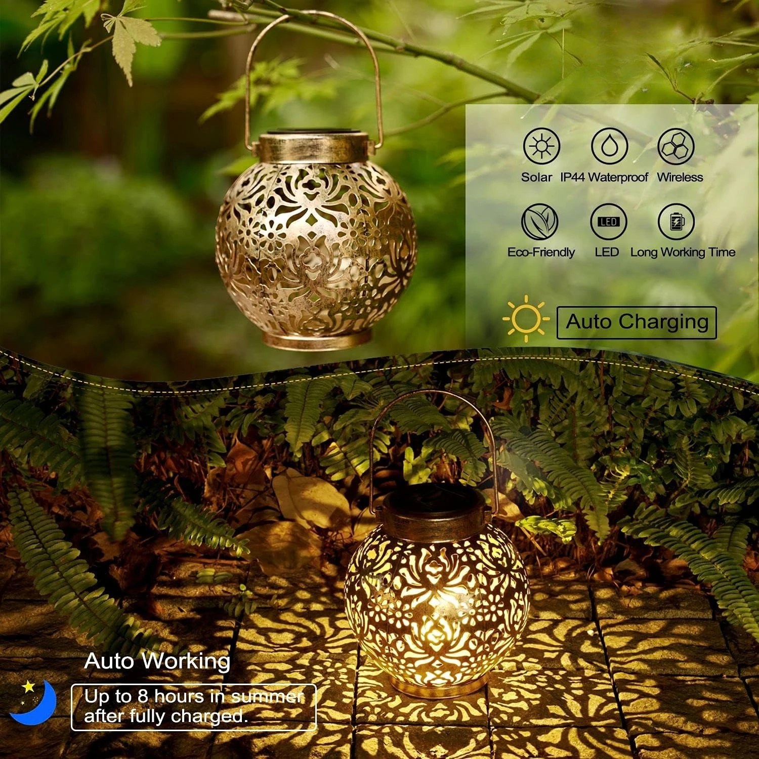 1-6PCS Moroccan Solar Lanterns - Outdoor Lighting Gazebo incelemesi ve fiyatı