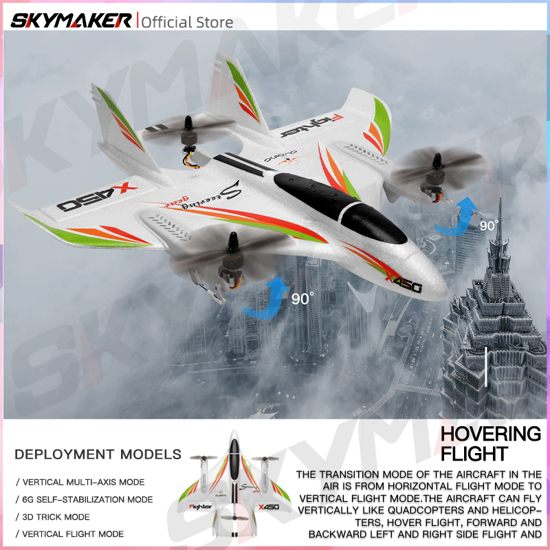 Wltoys XKS X450 RC Airplane 2. - Outdoor Lighting Socket incelemesi ve fiyatı