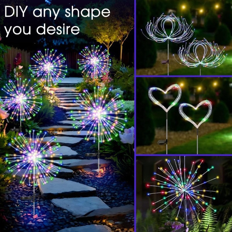 1/4pcs Waterproof Solar Firewo - Landscape Spike Light incelemesi ve fiyatı