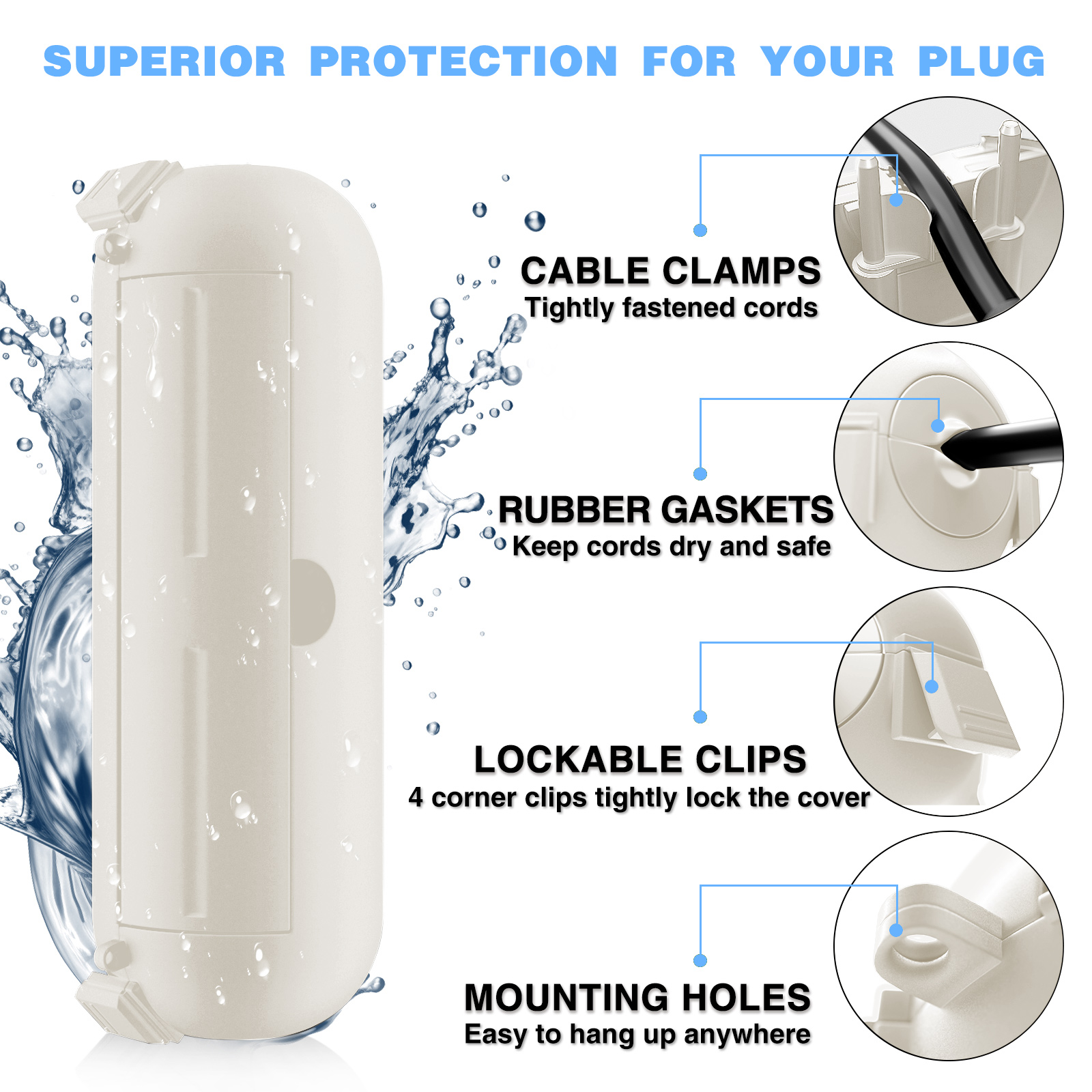 2 Pack Waterproof Outdoor Conn - Outdoor Lighting Socket incelemesi ve fiyatı