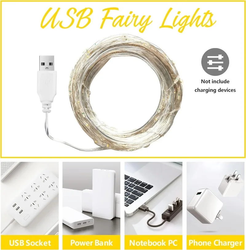 USB LED String Lights Copper S - Outdoor Lighting No Wiring incelemesi ve fiyatı