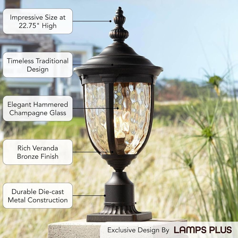 European Outdoor Post Light wi - Outdoor Lighting Bronze incelemesi ve fiyatı