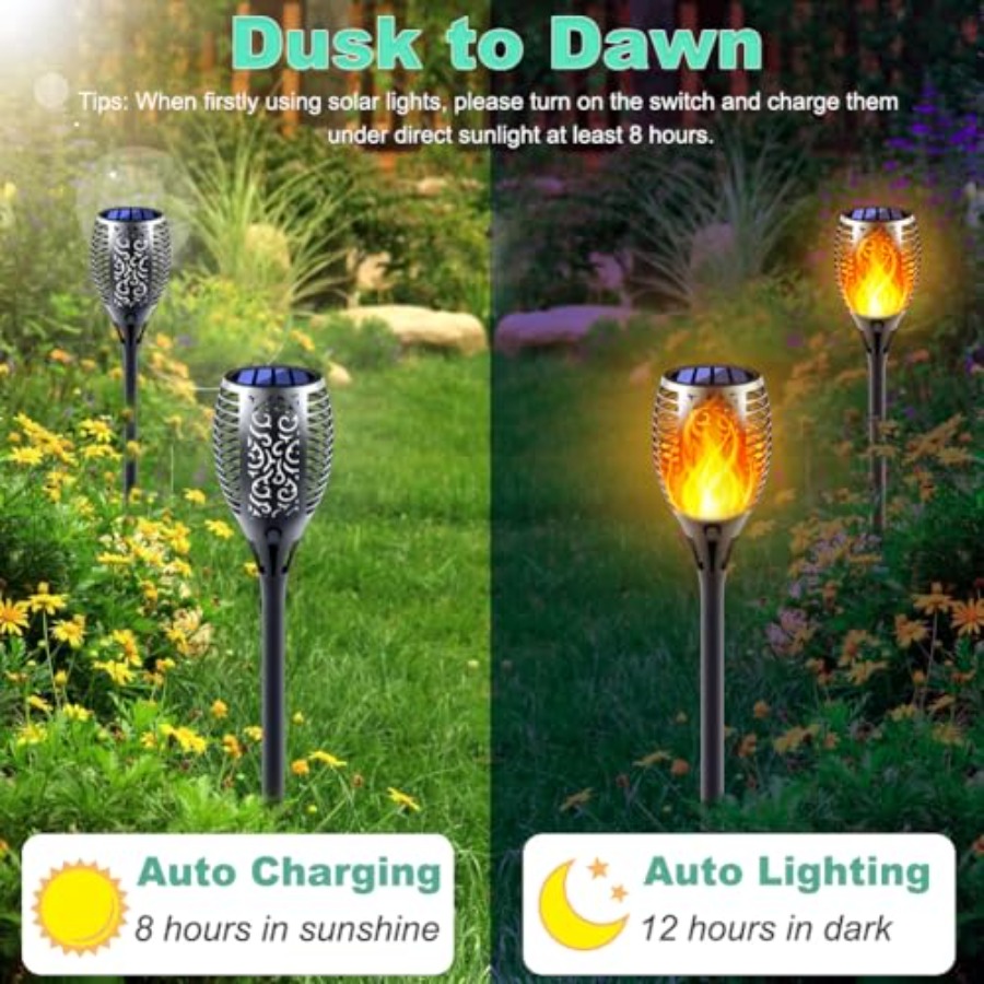 Solar Torch Lights with Flicke - Fire Torch Solar incelemesi ve fiyatı