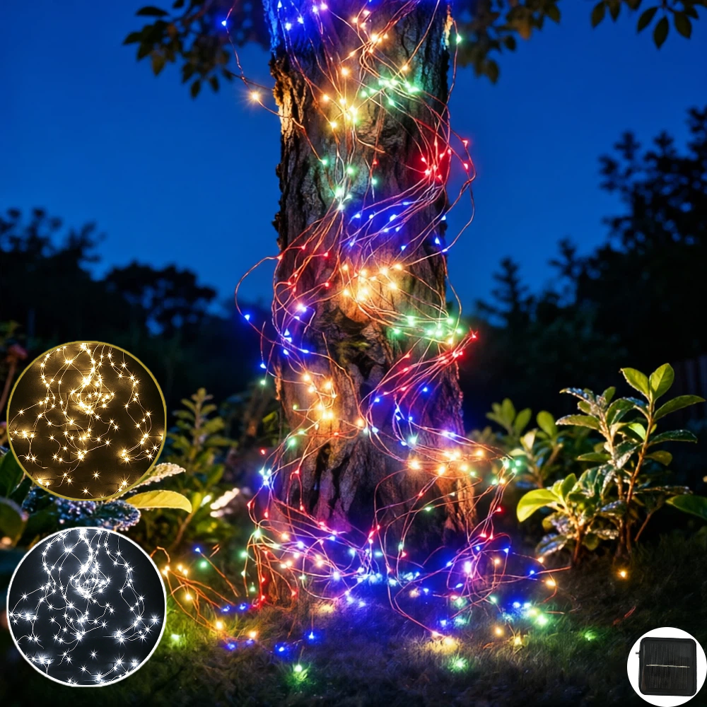 Solar Waterfall Light String 2 - Outdoor Lighting No Wiring incelemesi ve fiyatı