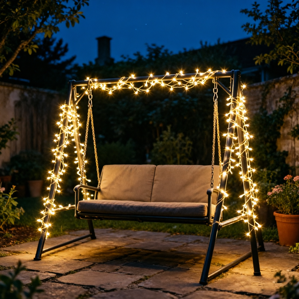 Solar Waterfall Light String 2 - Outdoor Lighting No Wiring incelemesi ve fiyatı