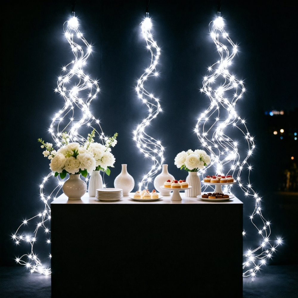 Solar Waterfall Light String 2 - Outdoor Lighting No Wiring incelemesi ve fiyatı