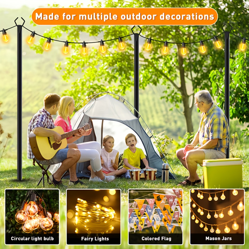 6pcs Metal Light Poles, 8.9ft  - Outdoor Lighting Pole incelemesi ve fiyatı